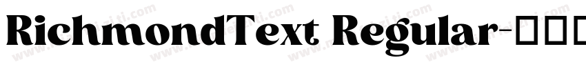 RichmondText Regular字体转换